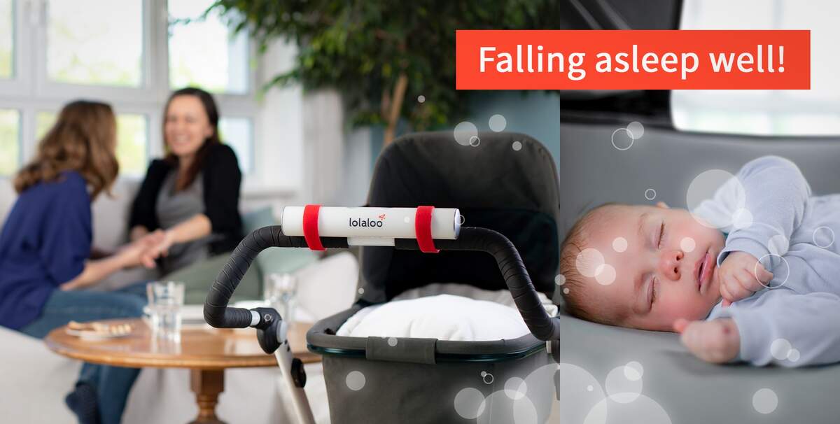 The lolaloo Sleeping Aid Automatically Rocks the Stroller and Helps Babies Sleep.