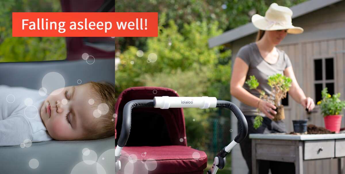 The Baby Sleeping Aid lolaloo Soothes Babies. Relaxing While Gardening.